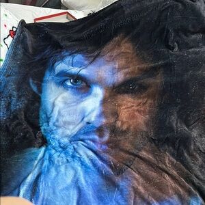 Black and Blue Graphic Blanket